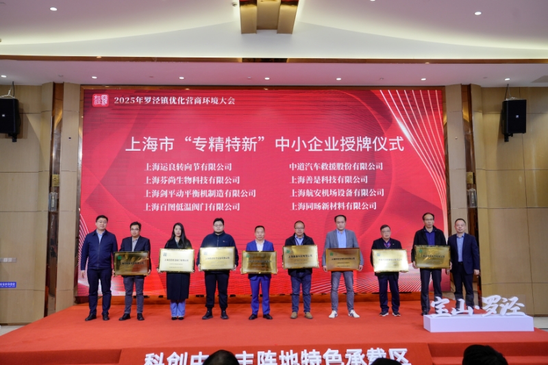 上海劍平獲專精特新受牌儀式 上海劍平獲專精特新受牌儀式
